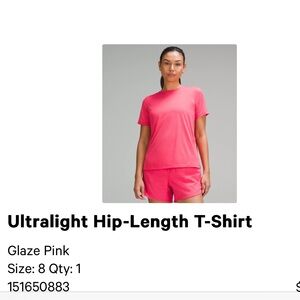 Lulu🍋 Ultralight Hip Length T-Shirt